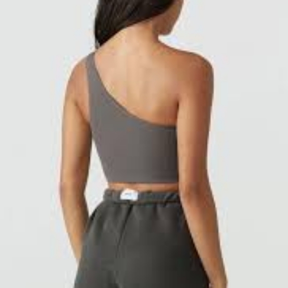 -Joah Brown Single strap grey crop tank size xs/s in great condition. - Picture 2 of 6